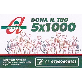 Dona il tuo 5×1000 ad Anteas, non ti costa nulla e fai del bene!